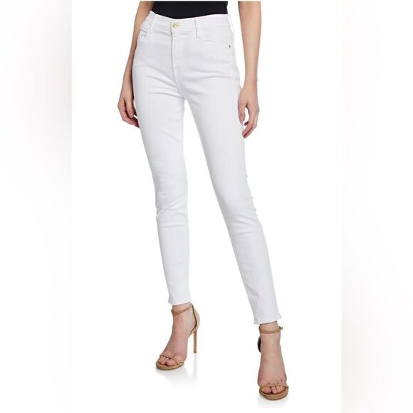 FRAME Le High Skinny Jeans in White 32 NWT - Picture 1 of 11